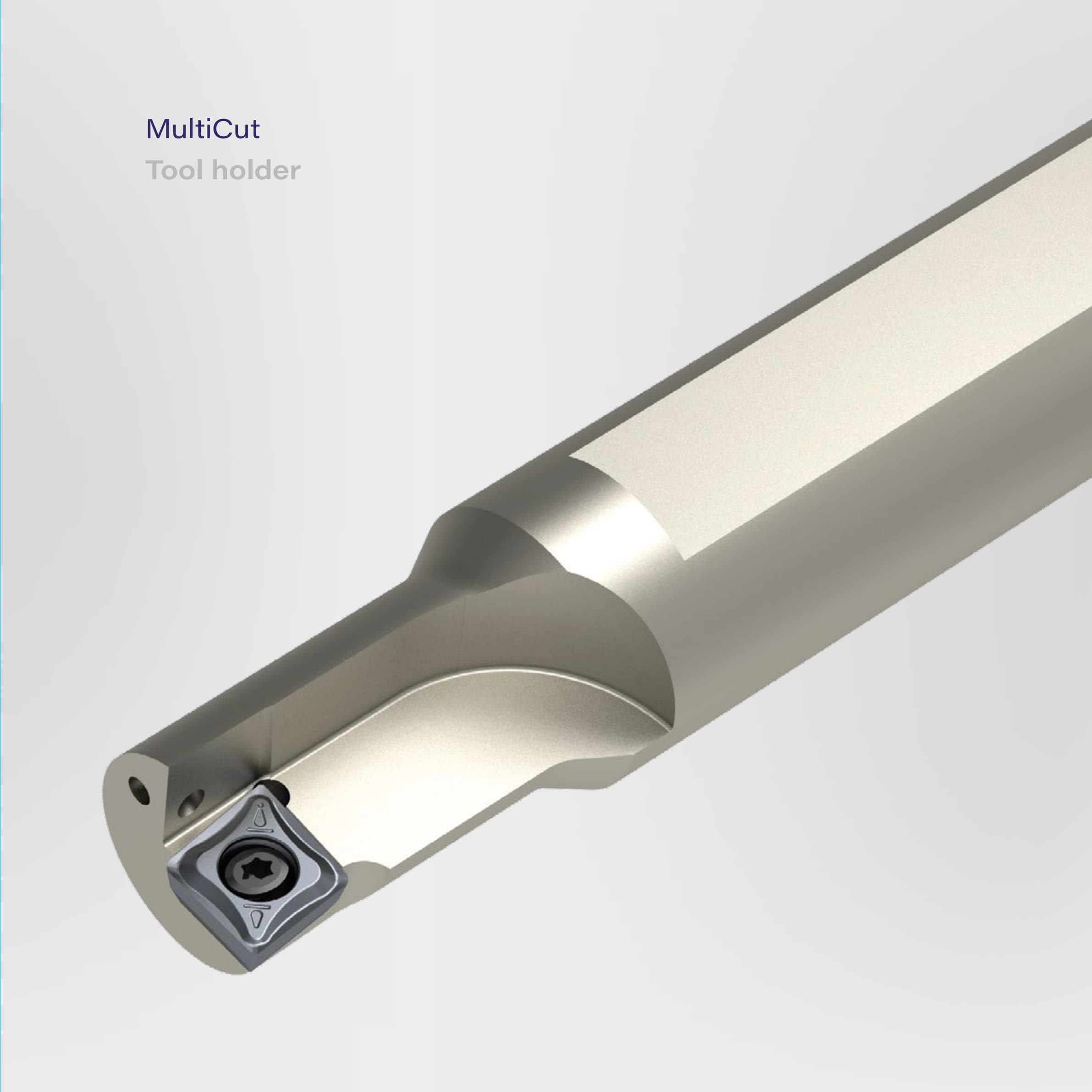 MultiCut tool holder — MC nominal-diameter / cutting-direction / insert-size designation